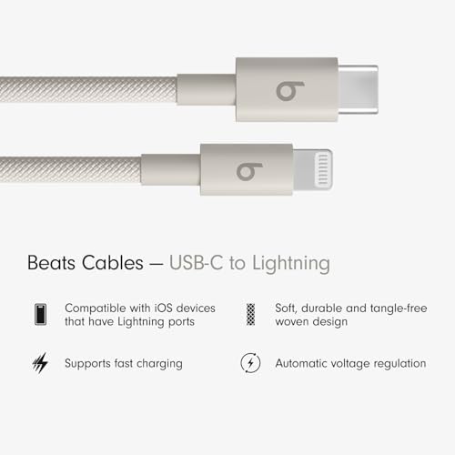 Beats USB-C to Lightning Cable 1.5m Fast Charging Durable Tangle-Free for Apple iPhone