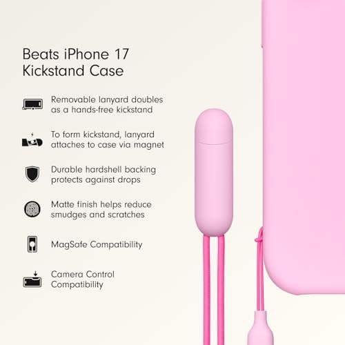 Beats iPhone 17 MagSafe Kickstand Case + Camera Control + Pebble Pink