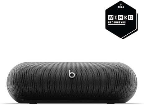 Beats Pill Portable Bluetooth Speaker - 24H Battery Life & Loud Sound for Outdoor Travel - Matte Black